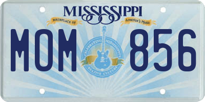 MS license plate MOM856