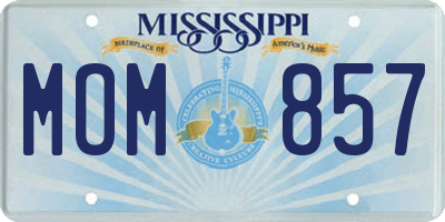 MS license plate MOM857