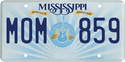 MS license plate MOM859
