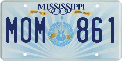 MS license plate MOM861