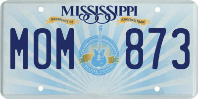 MS license plate MOM873