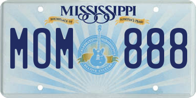 MS license plate MOM888