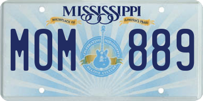 MS license plate MOM889