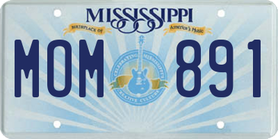MS license plate MOM891