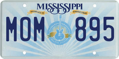 MS license plate MOM895