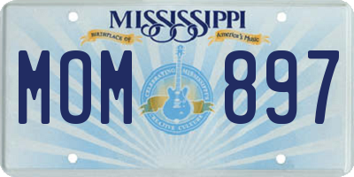 MS license plate MOM897