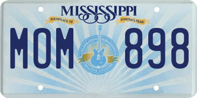 MS license plate MOM898