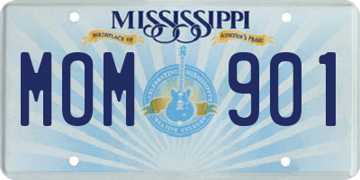 MS license plate MOM901