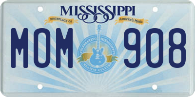 MS license plate MOM908