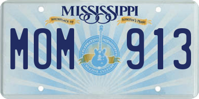 MS license plate MOM913