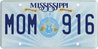 MS license plate MOM916
