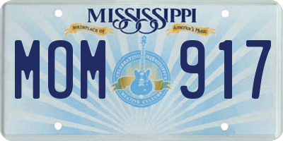 MS license plate MOM917