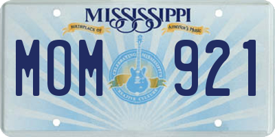 MS license plate MOM921