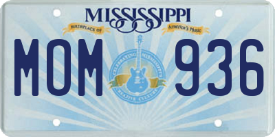 MS license plate MOM936
