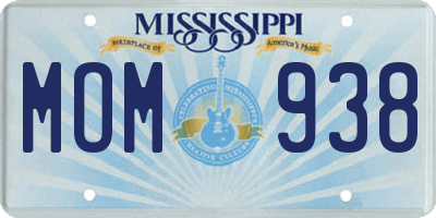 MS license plate MOM938