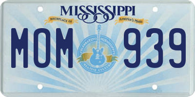 MS license plate MOM939