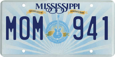 MS license plate MOM941