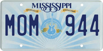 MS license plate MOM944