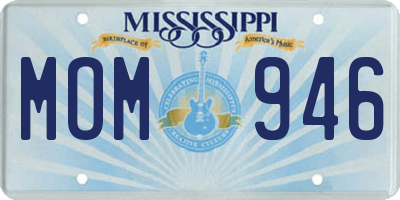 MS license plate MOM946