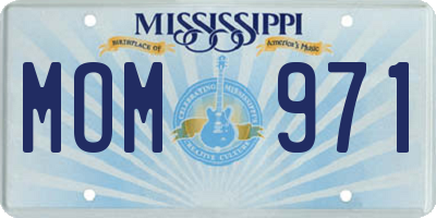 MS license plate MOM971