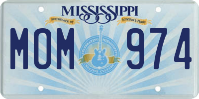 MS license plate MOM974
