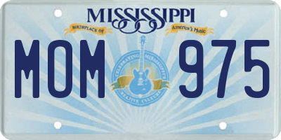 MS license plate MOM975