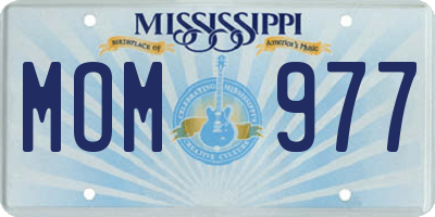 MS license plate MOM977