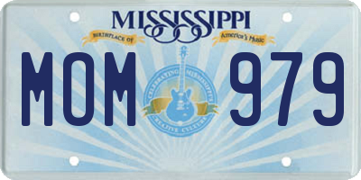 MS license plate MOM979