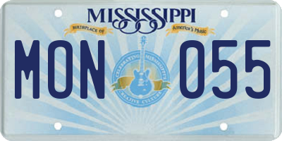 MS license plate MON055