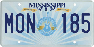 MS license plate MON185