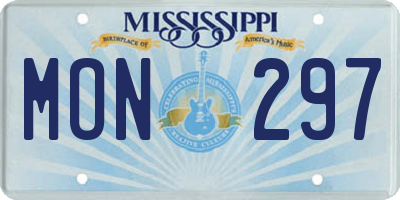 MS license plate MON297