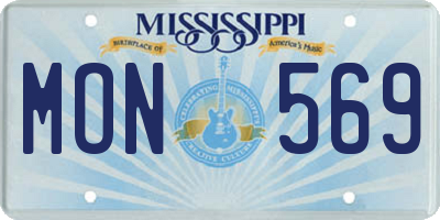 MS license plate MON569