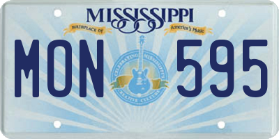 MS license plate MON595