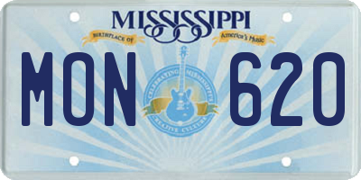 MS license plate MON620