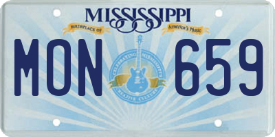 MS license plate MON659