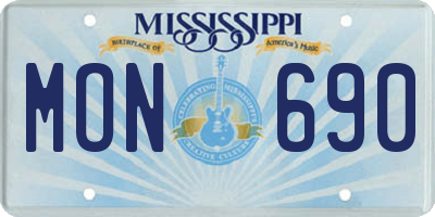 MS license plate MON690