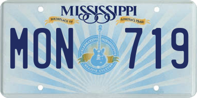 MS license plate MON719