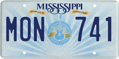 MS license plate MON741