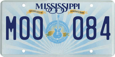 MS license plate MOO084