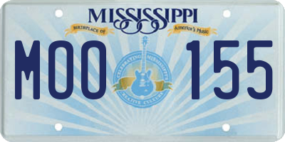 MS license plate MOO155