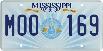MS license plate MOO169