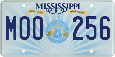 MS license plate MOO256