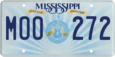 MS license plate MOO272