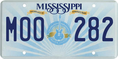 MS license plate MOO282