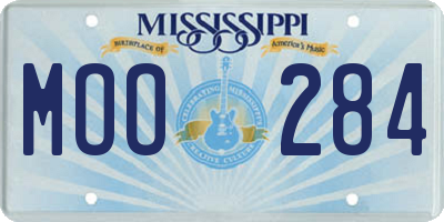 MS license plate MOO284