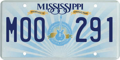 MS license plate MOO291