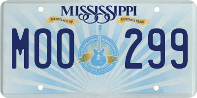 MS license plate MOO299