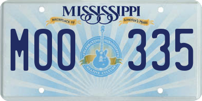 MS license plate MOO335