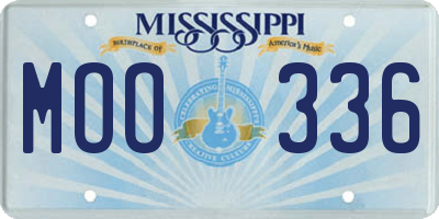 MS license plate MOO336