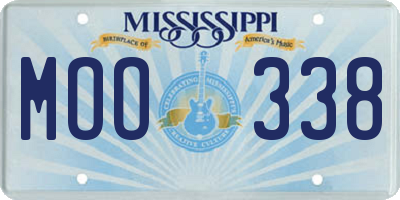 MS license plate MOO338